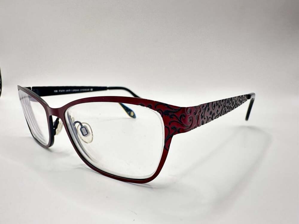 Fysh UK Urban Eyewear Frames 3511 51-17-135 ONLY Black Gold Scrollwork Eyeglass